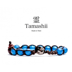 Tamashii blau Achat Talisman Armband