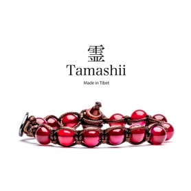 Tamashii rot aus Achat Talisman Armband