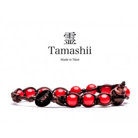Tamashii Bambus Koralle Talisman Armband rot