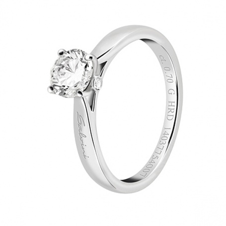 Solitaire ring Salvini HRD Antwerp gold and diamond - 81057808
