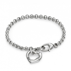Bamboo Gucci silver heart motif bracelet - YBA390138001018
