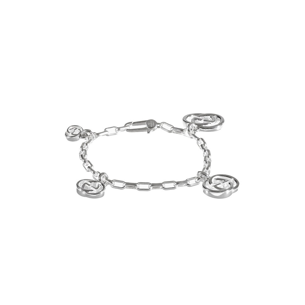 Gucci interlocking charm bracelet silver-YBA29570900017