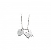 Chetry Gucci necklace heart and butterfly charms in silver - YBB22398300100U