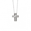 Salvini Necklace Golden Cage collection cross motif in white gold with diamond