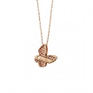Necklace Salvini Golden Cage collection butterfly motif rose gold with diamond