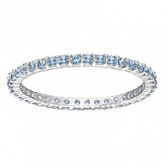 Swarovski Vittore ring band with light blue crystals