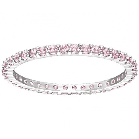 Swarovski Vittore ring band with pink crystals