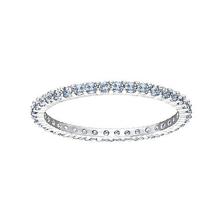 Vittore Ring Swarovski band with crystals light blue