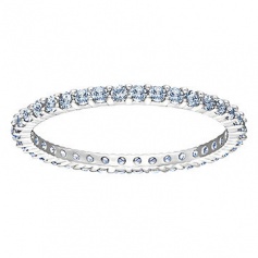 Vittore Ring Swarovski band with crystals light blue
