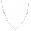 Gucci chanel necklace Micro Boule Hearts and double G motif in silver