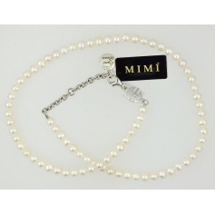 Collana in perle bianche Mimì elastica - C023XO1