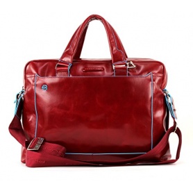 Piquadro briefcase PC two handles red leather- CA3335B2/R