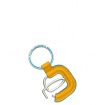 Piquadro Logo Schlüsselanhänger Pelle Blue Square-gelb PC2848B2/G2