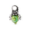 Leaves of Hope pendant Trollbeads silver and glass
