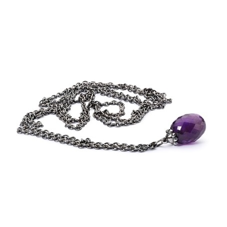 Fantasy Necklace with Amethyst Trollbeads silver - TAGFA-00028