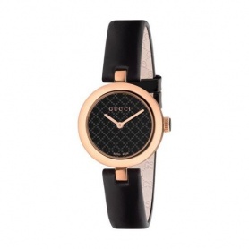 Gucci watch Diamantissima small black and rose gold PVD case - YA141501