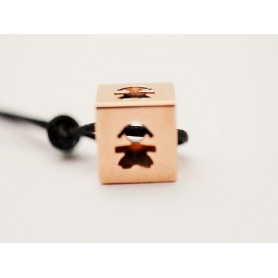 Necklace with dice female Le Bebè rosè gold - DLB018