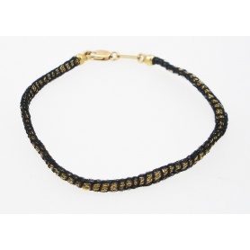 Mimi mesh bracelet in 24kt gold and fabric - BY541A-1