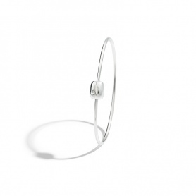 Bangle with Coffee Bean Clasp silver 