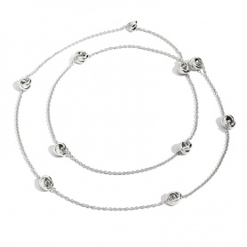 Queriot Necklace "Nodino" Collection line Civita silver 