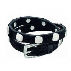 Bracelet No Blamisch Uno de50 studs and leather - PUL1362NGRMTL0M