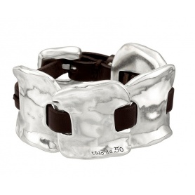 Unisex bracelet Immortal Uno de50 metal and leather - PUL0874MTLMAR0M