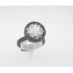 Italian Cameo ring in with cameo flower motif - A10