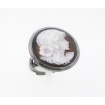 Italian Cameo ring in Sterling Silver cameo with woman's face