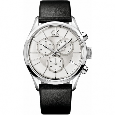 Calvin Klein Uhr chrono Masculine Leder - K2H27126
