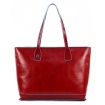 Piquadro shopping bag Blue Square red skin-BD3336B2/R