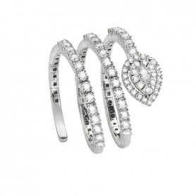 Salvini ring Precious Loop collection medium size in gold with diamonds