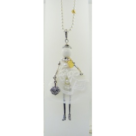 The Carose doll necklace classic bride with lace dress