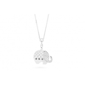 Silver necklace with elephant pendant