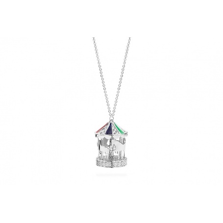 Rosato silver necklace with carousel
