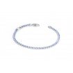 Rosy blue cubic zirconia Tennis bracelet