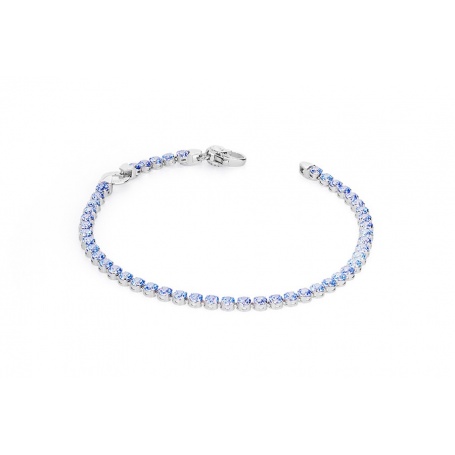 Rosy blue cubic zirconia Tennis bracelet