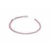 Pinkish red cubic zirconia Tennis bracelet