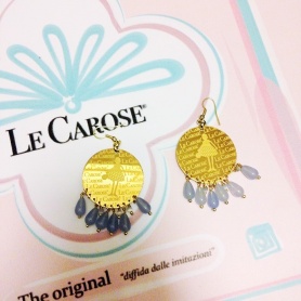The Carose gold pendants earrings Hologram
