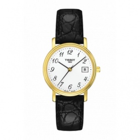 Tissot watch leather and pvd gold Lady-T 52.5.121.12 Desire