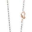 Heart chain necklace in silver and gold The Baby-SNMA001