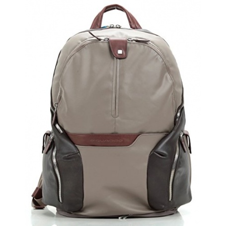 Fabric backpack and Dove leather Piquadro-CA2944OS/T