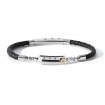 Men's stainless steel and Rubber Bracelet Exchange line Comets