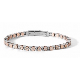 Men's stainless steel and diamond line bracelet Comets Cronos