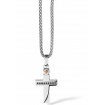 Men's stainless steel cross necklace Comets Zip line