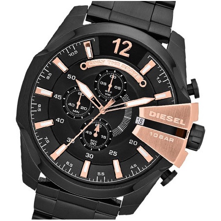 Chief Mega watch and model Black Diesel rosé-DZ4309