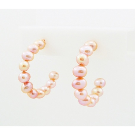 Purple Pearl Earrings Mimì circles with-0K435R03