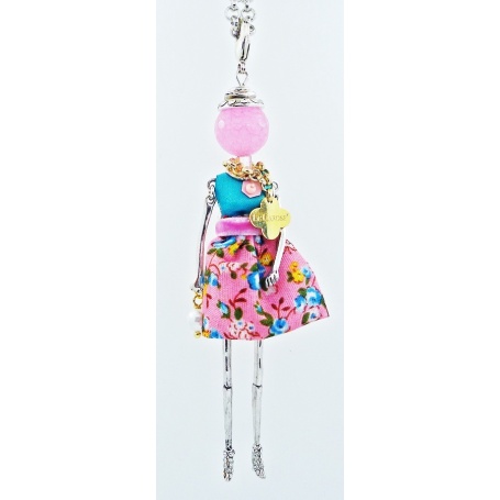 The Carose doll necklace pendant floral design