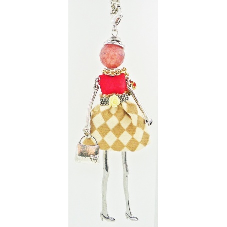 Collana Le Carose con bambola pendente campagnola
