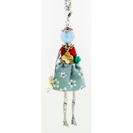 Collana Le Carose con bambola pendente e vestito primavera