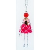 The Carose necklace with pendant pink doll